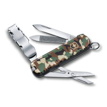 Victorinox Nailclip 580, Swiss Made, 8 Functions, Nail File, Nail Clipper, Blade, Scissors, Camouflage