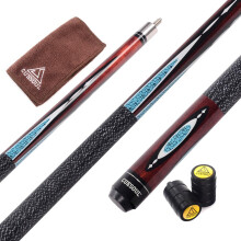 CUESOUL 58 Inch 19oz 1/2 Jointed Maple Billiard Pool Cue Stick Set with Irish Linen Wrap, Canadian Maple Shaft Weight Adjustable, 11.5mm 6-Layered Bak