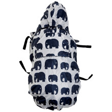 BundleBean - Babywearing All-Weather Waterproof Sling and Baby Carrier Cover (Grey Elephant) - Rain Cover with Fleece Lining, Universal Fit, Fits Fron