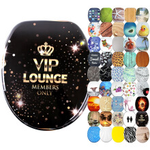 Sanilo Soft Close Toilet Seat, Wide Choice of New Toilet Seats, Stable Hinges, Easy to Mount (VIP Lounge)