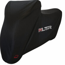 LTR Motorbike Cover | 420D Waterproof Rain Motorcycle Covers for Outdoor Scooter Storage | Thicker Heavy Duty Vented Bike Accessories Black| Large, X