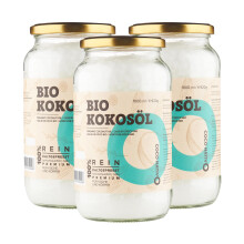 Organic Coconut Oil CocoNativo - 3x1000mL(1L) Pack of 3 - Extra Virgin Coconut Oil, Premium, Native, Cold Pressed, Raw Food Quality, Pure (3000ml) - f