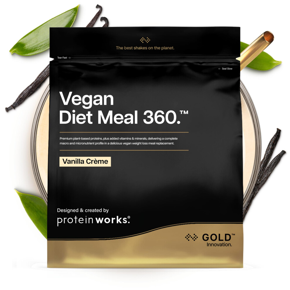 Protein Works Gold | Vegan Diet Meal 360 - Innovation, Vegan Protein, Diet Meal Replacement Shake, Supports Healthy Weight Loss, Low Sugar, High Fibre