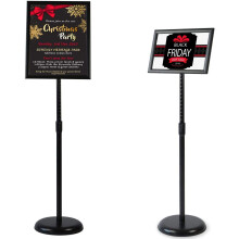 VAIIGO A3 Sign Poster Stand Adjustable Aluminum Snap Frame Menu Display Stands Replaceable Advertisement Rack Floor Standing Sign Holder with Stable R