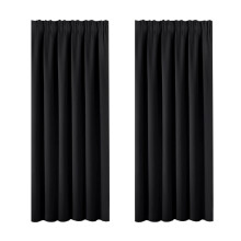 BellaHills Blackout Curtains Super Soft Solid Pencil Pleat Curtains Thermal Insulated Blackout Curtains for Bedroom with Two Free Tiebacks 66 x 72 Inc