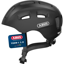 Casco Bicicletta Bambino - ABUS - YOUN-I 2.0 - Nero - Sicurezza - Design Moderno