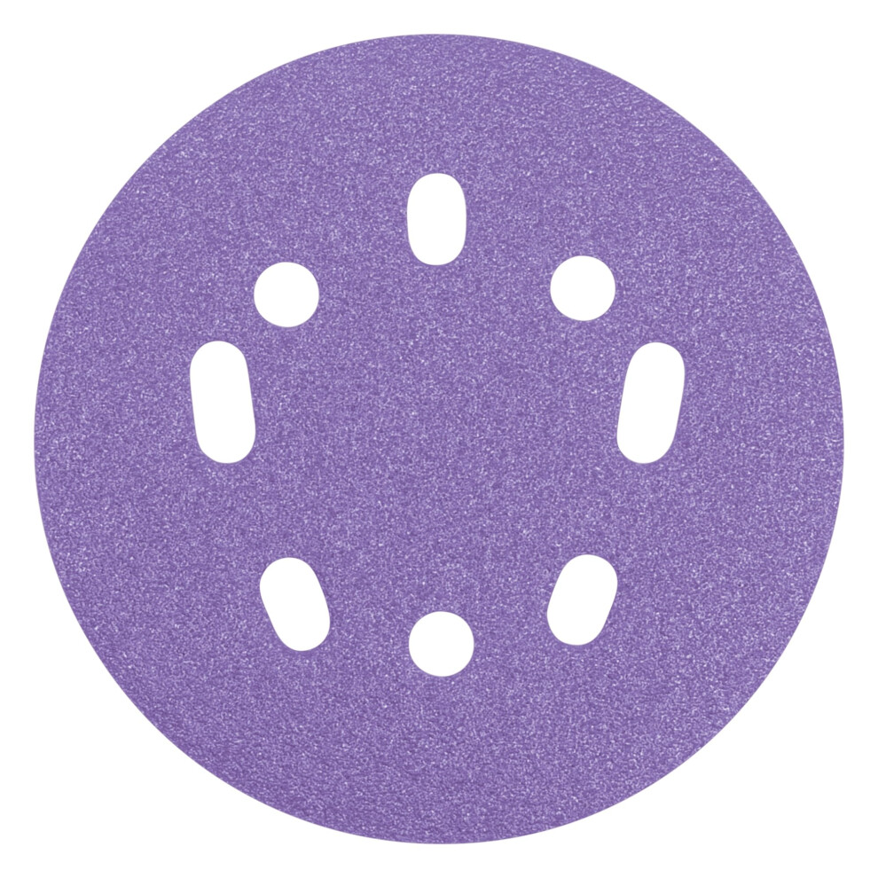 Trend Aluminium Oxide 125Mm Random Orbit 180 Grit Abrasive Sanding Disc, Ab/125/180A/B, Pack Of 50
