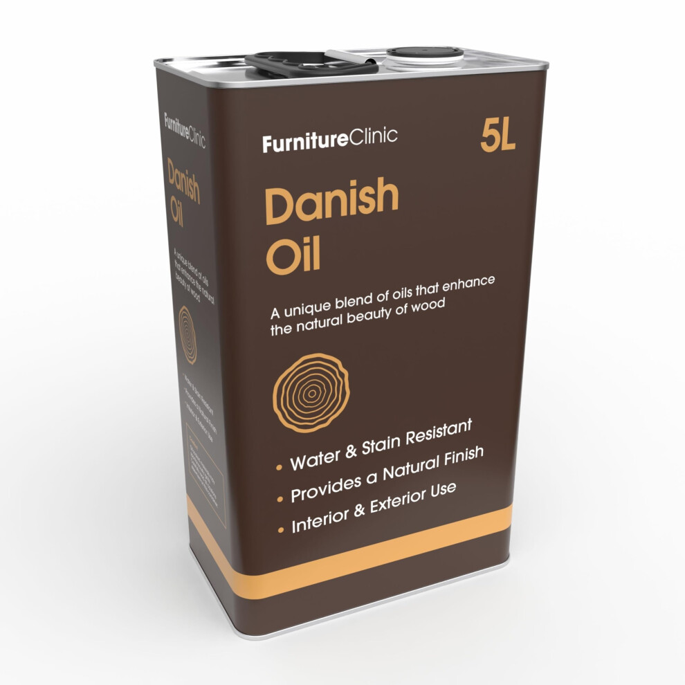 Furniture Clinic Danish Oil For Wood - Premium Finishing Oil To Enhance The Natural Beauty Of Oak, Pine & Wooden Worktop Surfaces - Seal & Protect For 5060202376964
