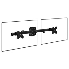 WALI Dual Monitor Wall Mount, Single to Double Monitor Bracket Adapter, Horizontal Assembly Arm for 2 Screen up to 27 inch, Holds Up to 10 kg per Arm,