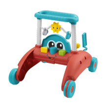 Fisher-Price 2-Sided Steady Speed Walker - German Edition, interactive car-themed baby walking toy with activities and learning songs, HJP50
