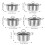 10 PC Induction Non Stick Stainless Steel Cookware Set with Lids 2