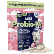 A-OK9 Probio-K9 | Digestive Supplement for Dogs | Tasty Probiotics & Prebiotics for Dogs | Sensitive Digestion | Daily Gut Health and Support | Stool