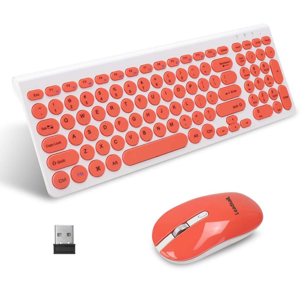 Leadsail Kf29 Wireless Keyboard And Mouse Set, Wireless Usb Mouse And Compact Computer Keyboards Combo, Qwerty Uk Layout For Hp/Lenovo Laptop And Mac- 6974959020935