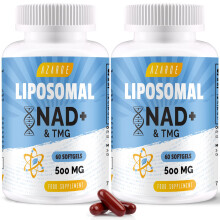 Liposomal NAD+ Softgels 500mg with TMG 250mg, More Efficient Than Nicotinamide Riboside, Supports Cellular Energy & Healthy Aging (60 Count (Pack of 2