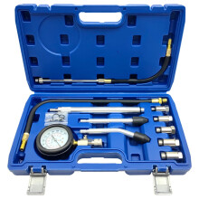 ZKTOOL Automotive Engine Compression Tester Kit, 11PCS 0-300 PSI / 0-20 Bar, Compatible for All Vehicles and Motorcycles, Cylinder Leak Detector, Mano