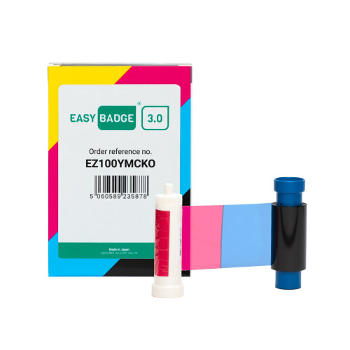 EasyBadge 3.0 EZ100YMCKO Printer Ribbon - YMCKO - 100 Prints