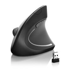 CSL - Wireless Vertical Ergonomic USB Mouse, Bluetooth + 2,4 Ghz Wireless Optical Mouse TM137U, Mouse without cable 5 Buttons 2400 dpi Prevention agai