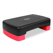 FUNJEPE 2 Levels Height Adjustable Workout Aerobic Step Stepper in Fitness & Exercise Step Platform Trainer Stepper with 2 Risers Adjust 10cm - 15cm (