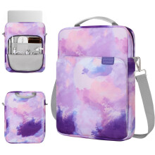 TiMOVO Laptop Sleeve Bag for MacBook Neo 13 inch 2026 Model A3404 with A18 Pro Chip, Handle Carrying Case with Shoulder Strap, Watercolor Purple