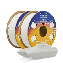 OVERTURE 2KG Bundle PETG Filament 1.75mm, High Speed Printing 3D Printer Filament, White*2 PETG 1kg (2.2lbs) Cardboard Spool- Neatly Wound, Dimensiona