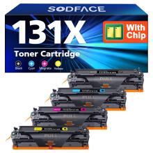 SODFACE 131X 131A CF210X Toner Cartridge Compatible for HP 131X toner 131A CF210X CF211X CF213X CF212X for HP LaserJet Pro 200 Color MFP M276nw M251n