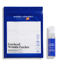 Wrinkles Schminkles Forehead Wrinkle Patches, 2-Pack, Reusable Hypoallergenic Silicone Smoothing Pads + Silicones Patch Cleanser 2 oz, Clean Silicone