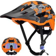 Favoto Mountain Bike Helmet Lightweight - MTB Road Magnetic Buckle Bicycle Helmet for Men Women - Adjustable Cycling Helmet for Adults Youth with CE C