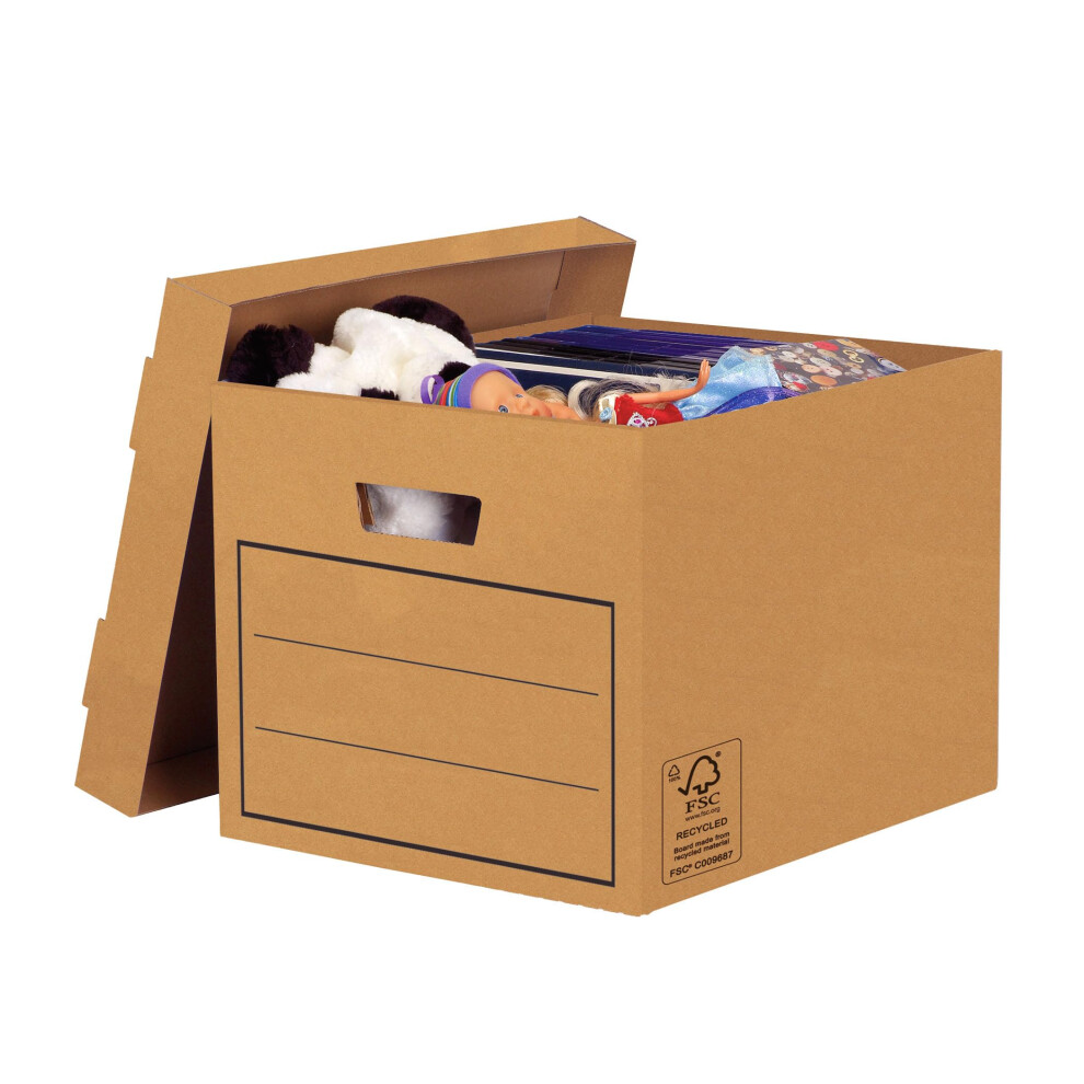 Photos - Other Furniture Bankers Box 10 Multi-Use Storage Box with Lids - Cardboard Storage Box with Lids for Office Storage - Archive Boxes with Han 