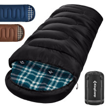 KingCamp Flannel Sleeping Bag Warm 3-4 Seasons,Lightweight Waterproof Indoor & Outdoor Use for Adults Kids for Hiking Backpacking and Camping with Com