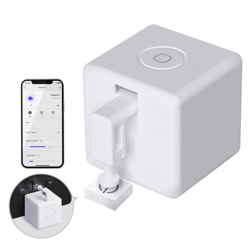 MOES BLE Fingerbot Plus Smart Switch Button Pusher - Upgrade With Touch Control, Compatible With Smart Life App, Remote Control, Voice Command, Timer,