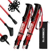 DOBESTS Walking Hiking Poles, 2 Pack Folding Trekking Stick with Quick Lock System, Nordic Walking Sticks for Women and Men, Walking Poles Lightweight