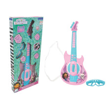 Lexibook, Gabby's Dollhouse, Electronic guitar with microphone and glasses to sing with style, 2 play modes, Demo songs, Light effects, Pink/blue, K26