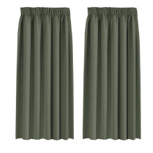 BellaHills Blackout Curtains Pencil Pleat Bedroom Curtain Panel for Privacy Protected Thermal Insulated Window Treatment for Living Room 2 Panels, 46