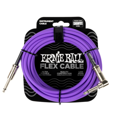 Ernie Ball Flex Instrument Cable Straight/Angle 20ft - Purple