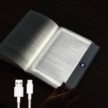 Book Light, 3 Colors Flat LED Reading Lights for Books in Bed with Memory Function, Dimming Timer Book Lamp, Rechargeable Bedside Lamps Book Lovers Gi