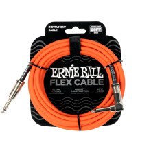 Ernie Ball Flex Instrument Cable Straight/Angle 20ft - Orange