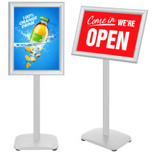 VAIIGO A3 Sign Stand Display Poster Stand with Heavy Duty Base, Floor Standing Sign Holder with Snap Frame, A3 Outdoor Signage Display Stands for Menu