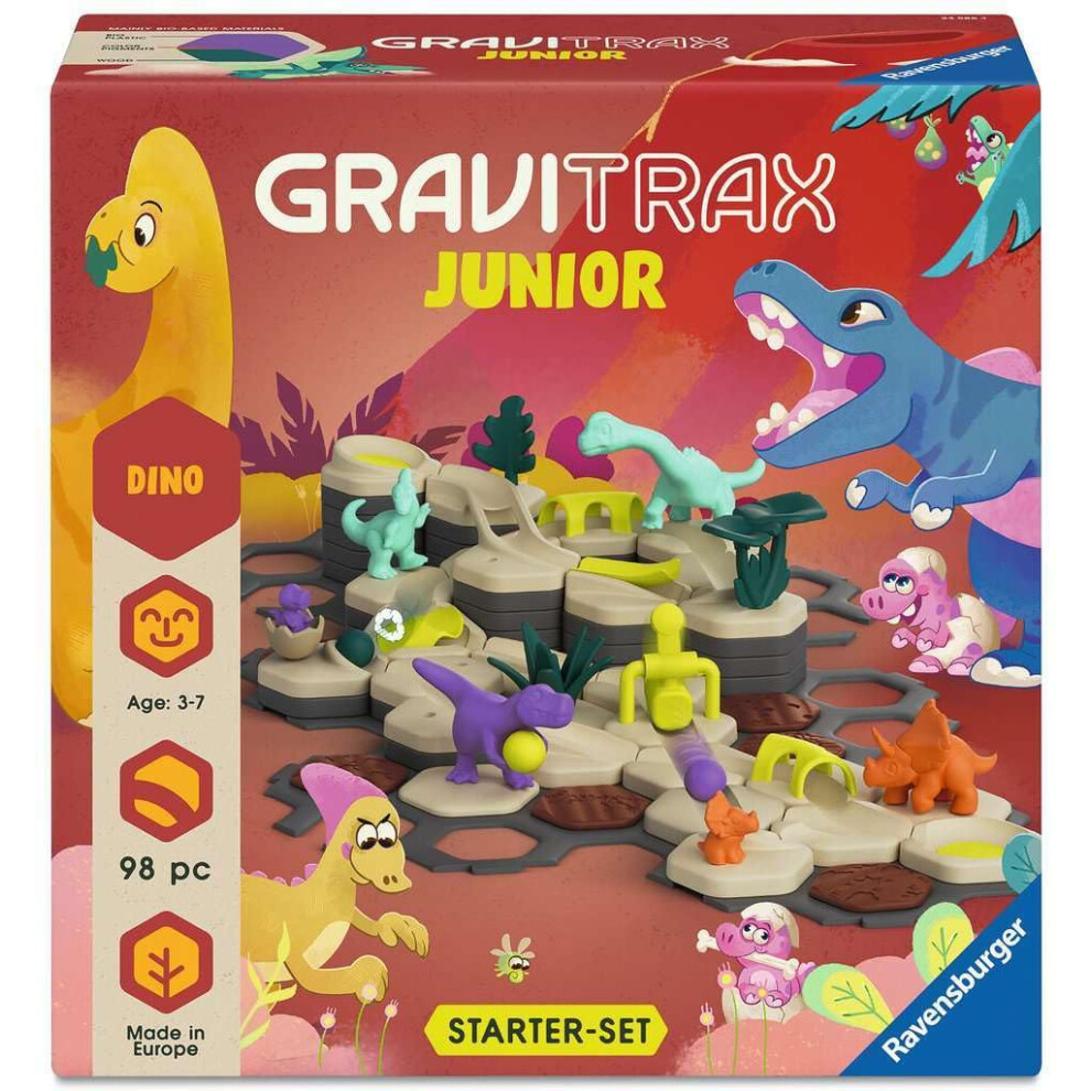 Ravensburger Gravitrax Junior Starter Set - Dino Marble Run, Stem And Construction For Toy Children Age 3 Years And Up 1+ Players