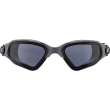 Cressi Clear Eyes Silicone Swimming Goggles - Anti-Fog Lens, UV Protection for Swim - Adjustable Strap for Adult Swim Goggles - Black/Grey Smoked Lens
