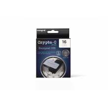 Integral 16GB Crypto-C Dual Encrypted USB Flash Memory Drive, AES-XTS 256-Bit Hardware Encrypted USB 3.2 with Secure Dual Password - Certified to FIPS