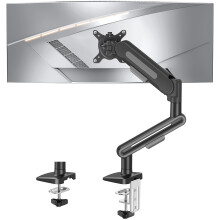 ELIVED Single Monitor Desk Mount for 13-34 inch Screens, Holds Max 12kg, Tilt Swivel Rotate, Height Adjustable Gas Spring Monitors Arm, VESA 75&100mm,