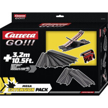 Carrera GO!!! Track Extension Pack Mega 3.2 Metres Additional Track With 7 Straights, 2 Narrow Sections, 1 See Saw Section & 1 Tunnel, Compatible With