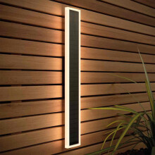 SolarCentre Halo Rectangle Outdoor USB Solar Wall Light White and Warm White - 50cm