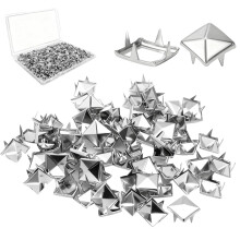 500Pcs 4 Prongs Spikes Spots Heavy Duty Metal Pyramid Studs For