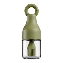 Double Function Basting Brush And Oil Bottle Set For-Green