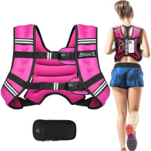 BAGAIL Weighted Vest for Strength Training, 8kg Weight Vest with Adjustable Bust Size, Reflective Stripe and Convenient Pocket, Ideal for Workouts, Yo