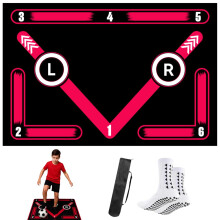 Football Training Mat - Soccer Mastery Skills XL Mat 90x60cm - Develop Confidence, Skills & Discipline + Mastery Mobile APP Football & Birthday Gift f