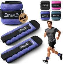 BAGAIL Ankle and Wrist Weights Set (2.27kg x 2) - Arm & Leg Weights for Men and Women - Adjustable Size, Secure Fit and Sleek Design for Walking, Runn