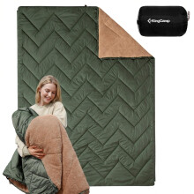 KingCamp Camping Blanket Thermal,All-Weather Warm Sherpa Fleece,Travel Blanket, Camping Quilt,Camping Equipment for Picnic,Hiking,Car,Outdoor & Indoor