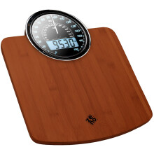 ZENO Hybrid 2-in-1 Analog & Digital Weighing Scale for Body Weight up to 180kg - Thick Tempered Glass - Extra Large Display - Easy to Read Digital Bat